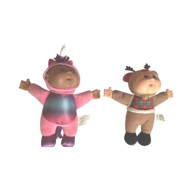 Cabbage Patch Kids 10 inch Cuties Friends Plush Lot Of 2 Pre-loved Bliss Stella - Picture 1 of 10